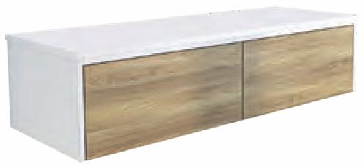 SY-BCB564 Float 1200mm Vanity Wall Unit, Driftwood Finish